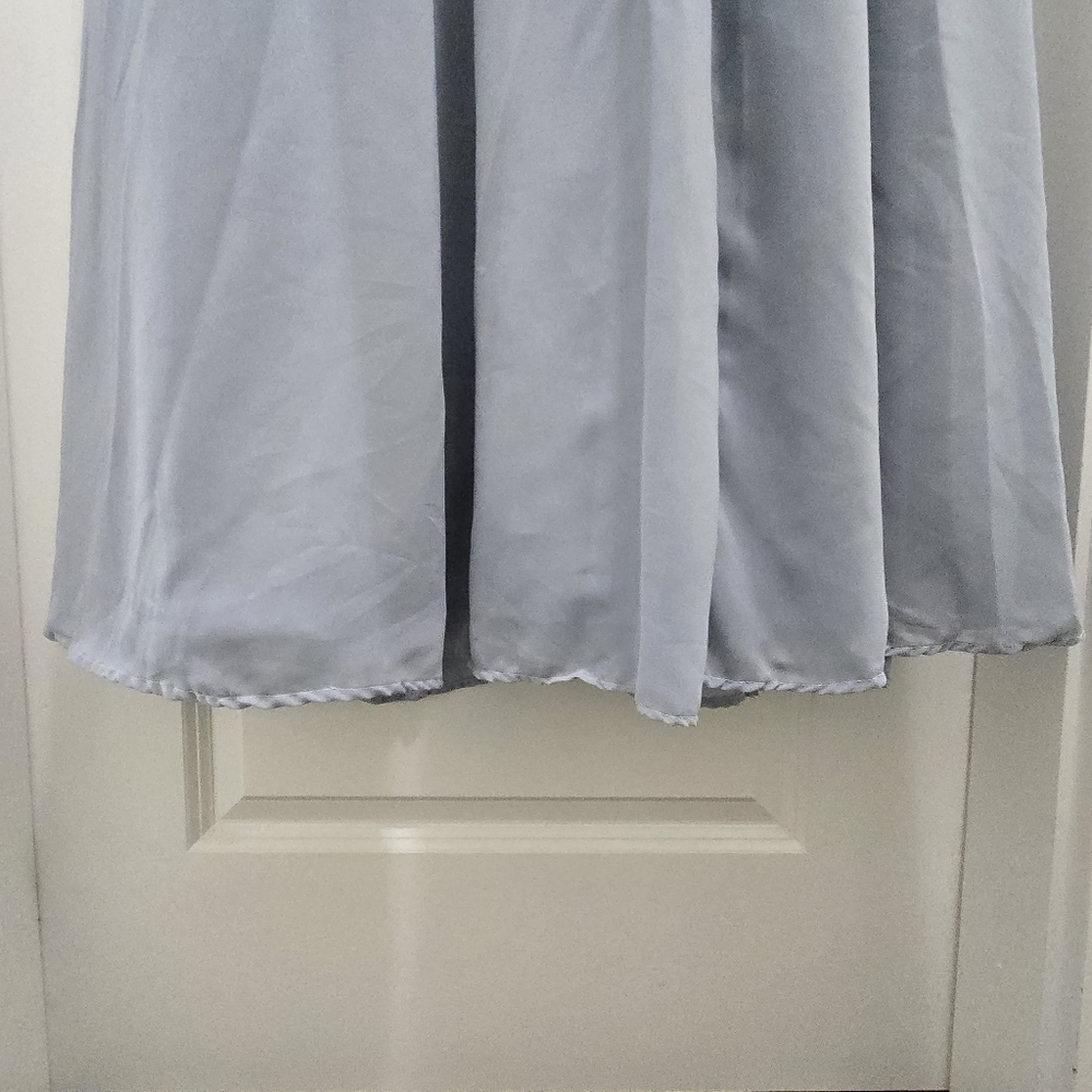 Dusty Blue Dress bridesmaid - with slit and pockets! - Picture 8 of 9
